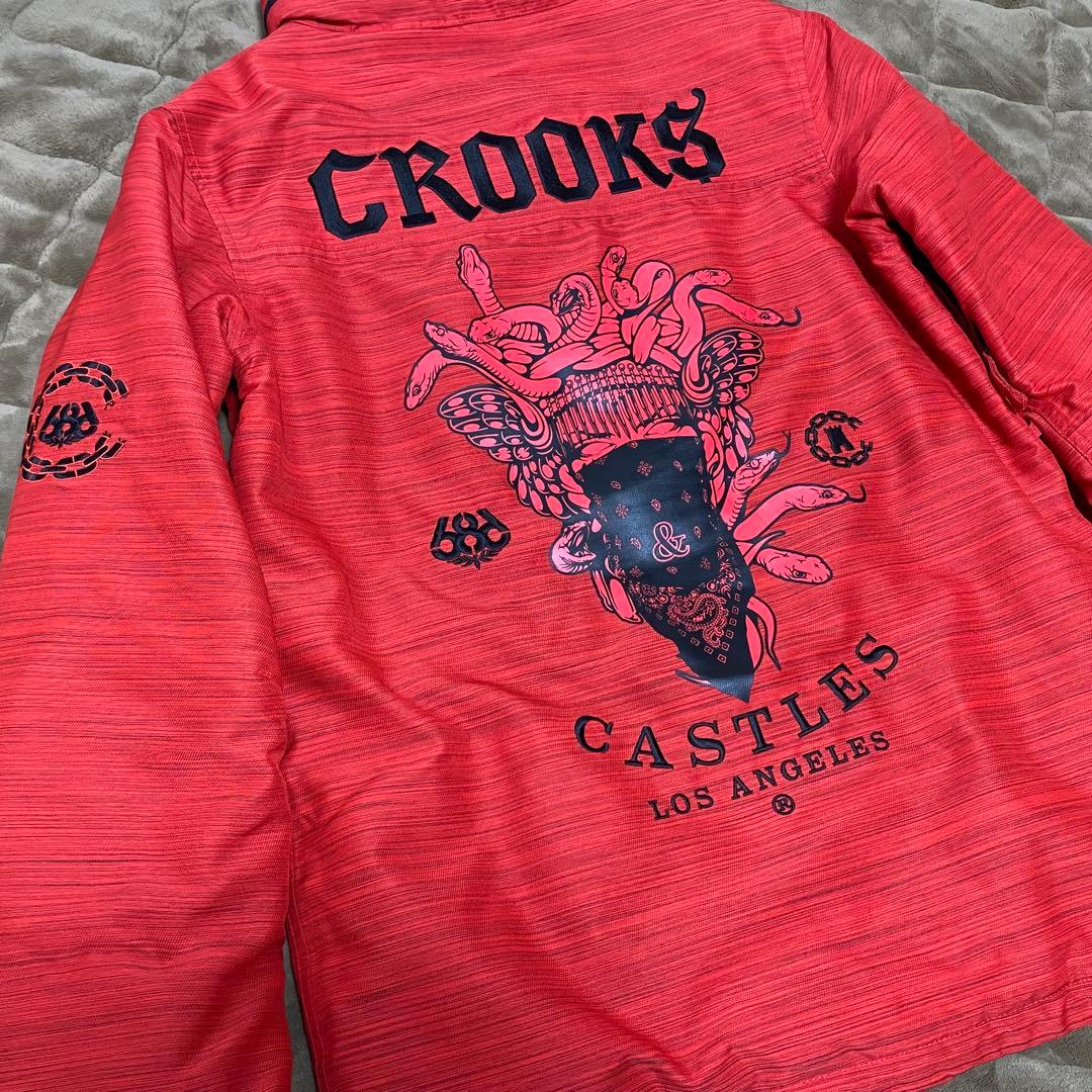 【686╳CROOKS CASTLES】スノボ撥水ウェア赤RED（M）