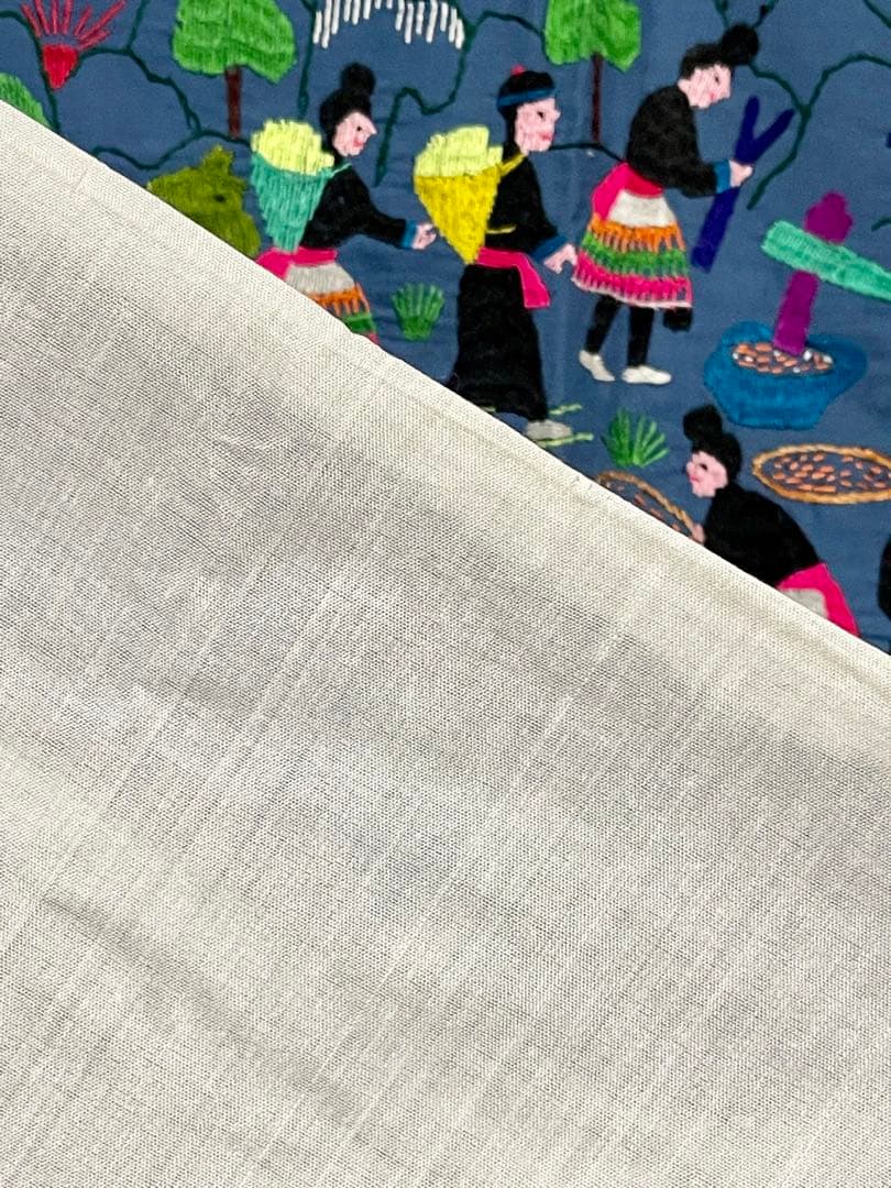 ラオス モン族 刺繍 壁掛け タペストリー 9