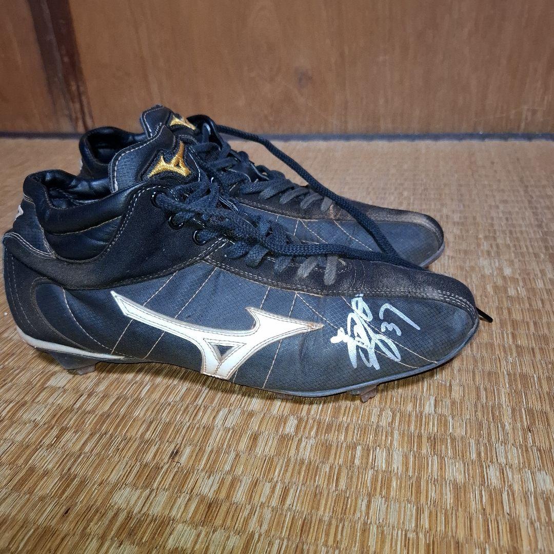 三木亮 実使用 スパイク 千葉ロッテ 現役時代 37 Mizuno 直筆サイン入