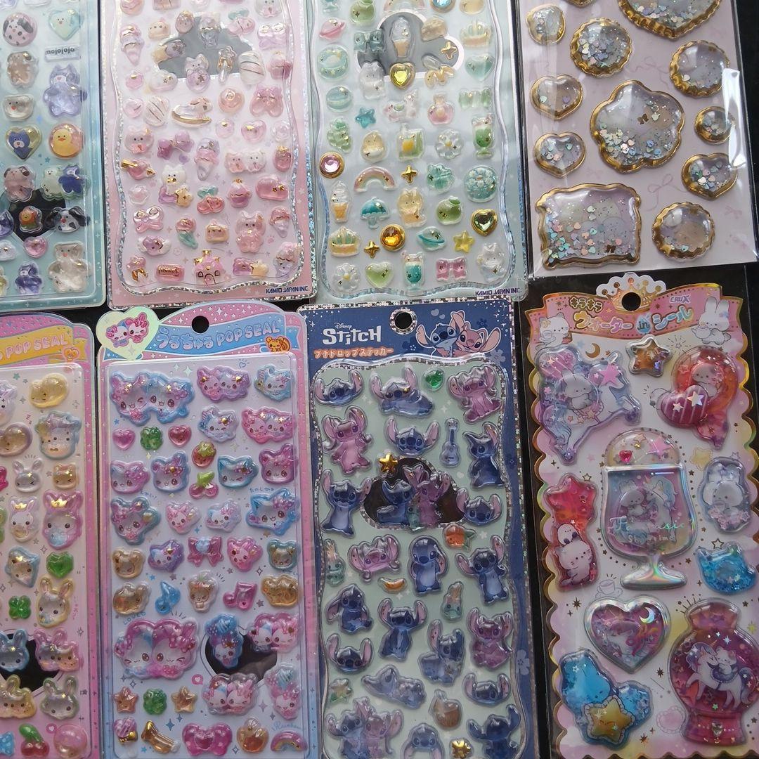 プチドロボンドロおはじきうるちゅるなどキャラクターシールまとめ売り27点