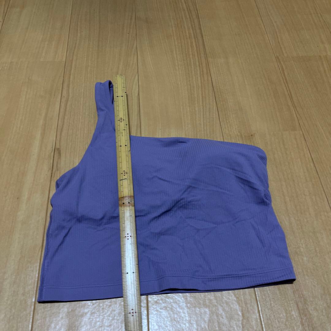 Lululemon パープル ワンショルダー ヨガウェア