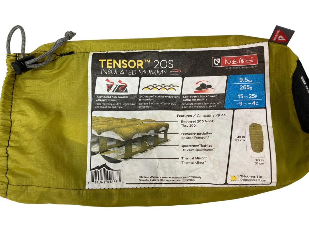 ★良品★ NEMO エアマット ダークイエローTENSOR20S 2点セット
