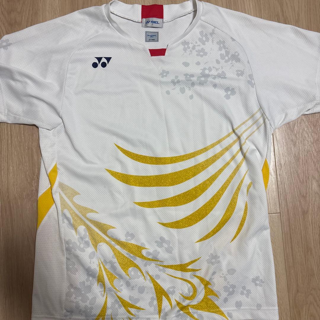 YONEX バドミントン ホワイト/イエロー 日本代表ユニフォーム上下セット