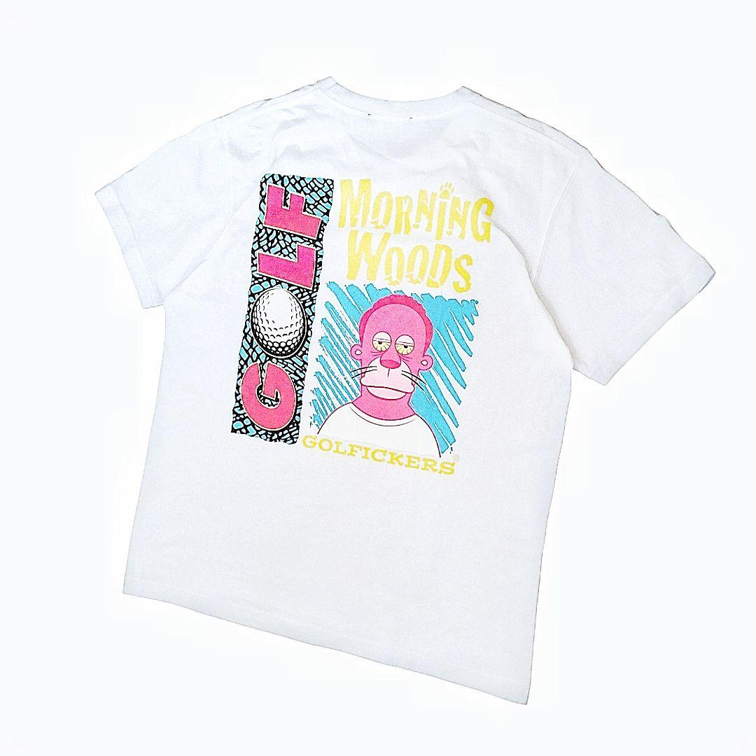 ゴルフィッカーズ Tシャツ M 白 メンズ ゴルフウェア 古着 レア