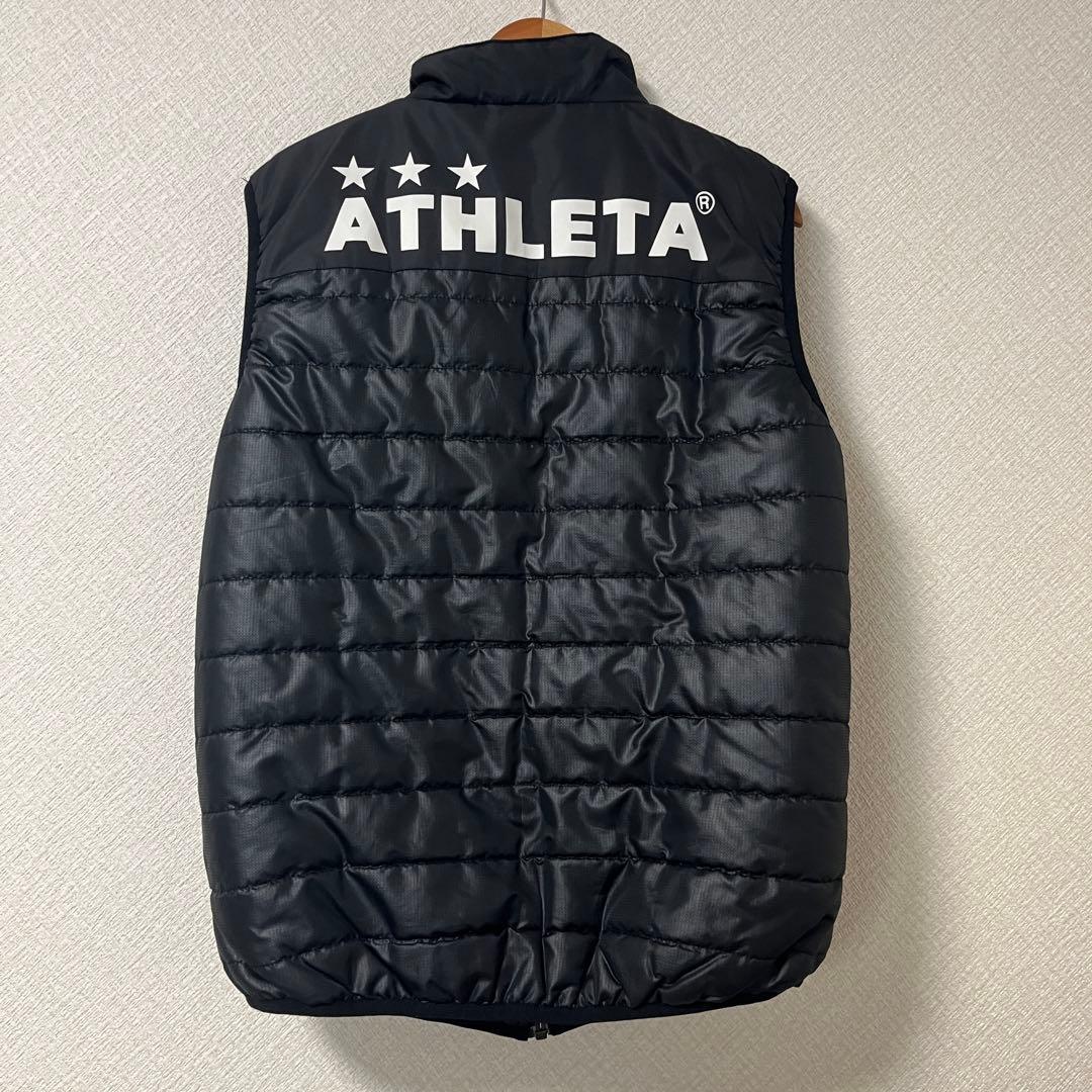 ATHLETA ブラック ノースリーブ ダウンベスト M