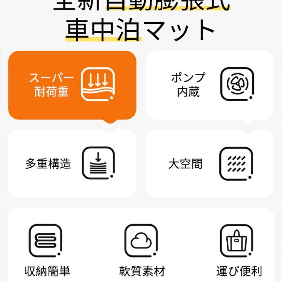 ⚠️最終値下⚠️ 車中泊 エアーベッド 車載用 電動　（ブラック）　防災対策