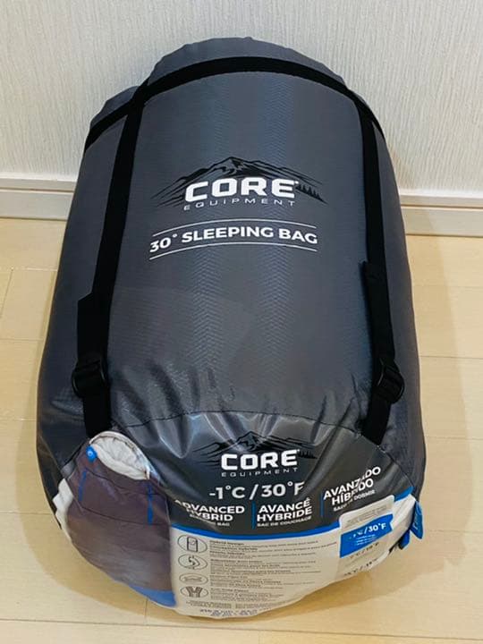 CORE コア アドバンスド ハイブリッド 寝袋 丸洗い可