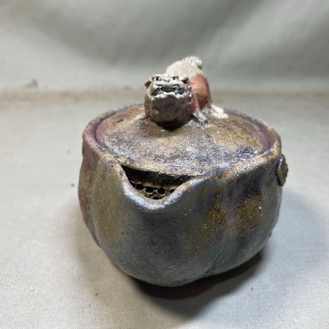 横山直樹 備前白獅子摘み宝瓶 最新作！ 白備前 急須 煎茶器 手造り宝瓶