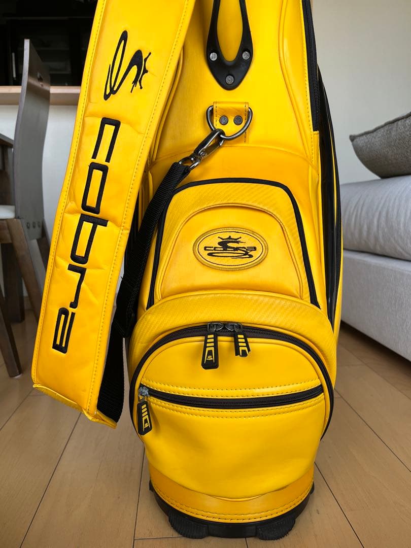 良品！希少コブラ COBRA ツアーカートキャディバッグ　9.5型　イエロー