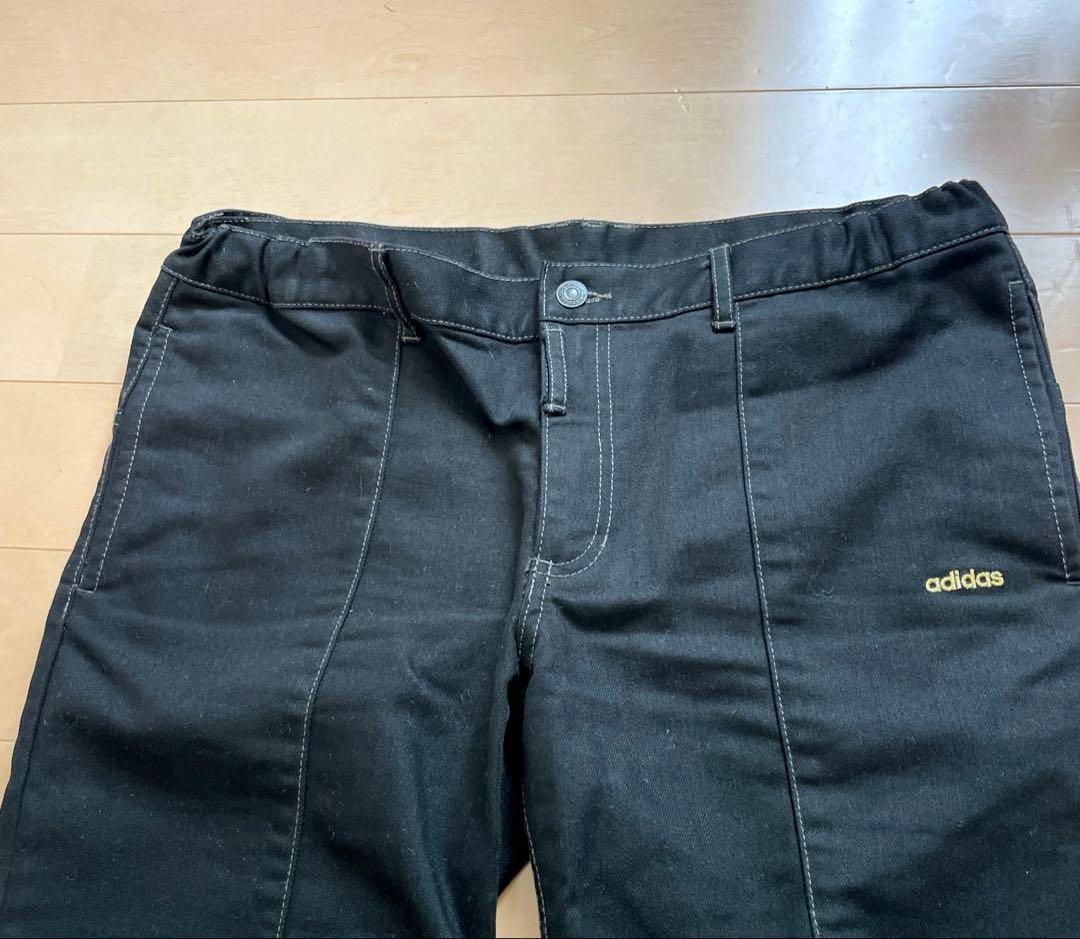 00s！レア！adidas フレア ゴルフパンツ ブラック y2k テック