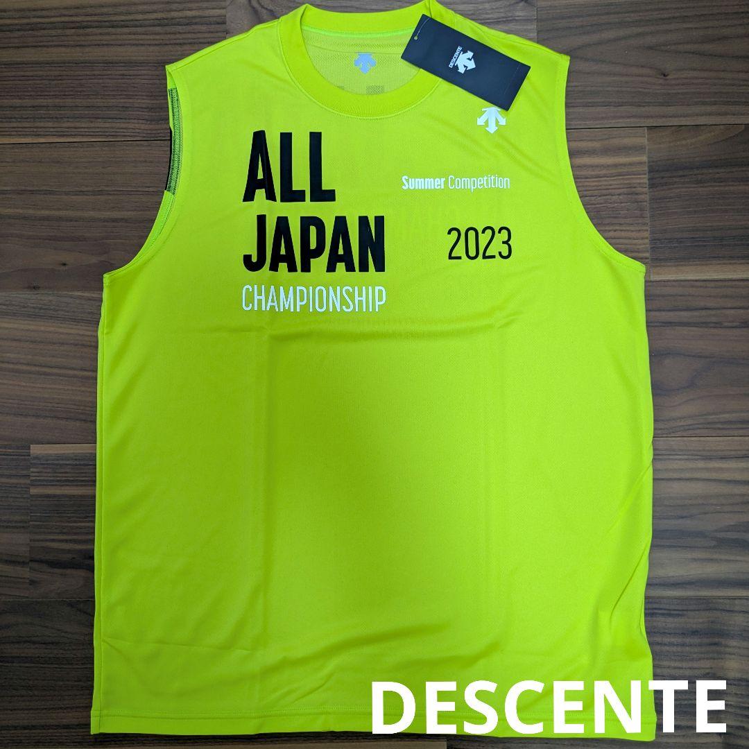 ☆イエロー　インターハイ　DESCENTE　デサント　ノースリーブ　シャツ　国体