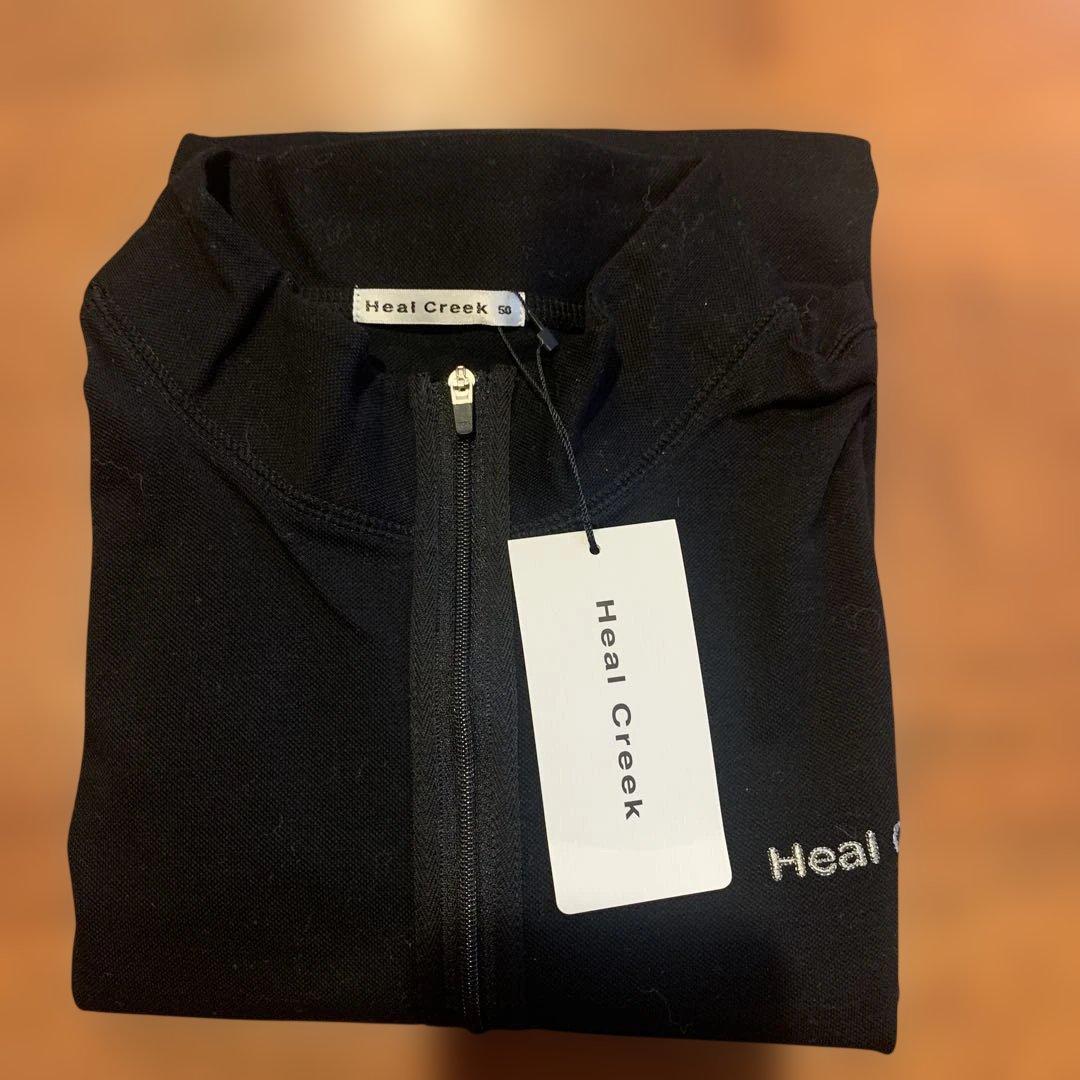 新品未使用　Heal Crack ハーフジップ 長袖シャツ 黒