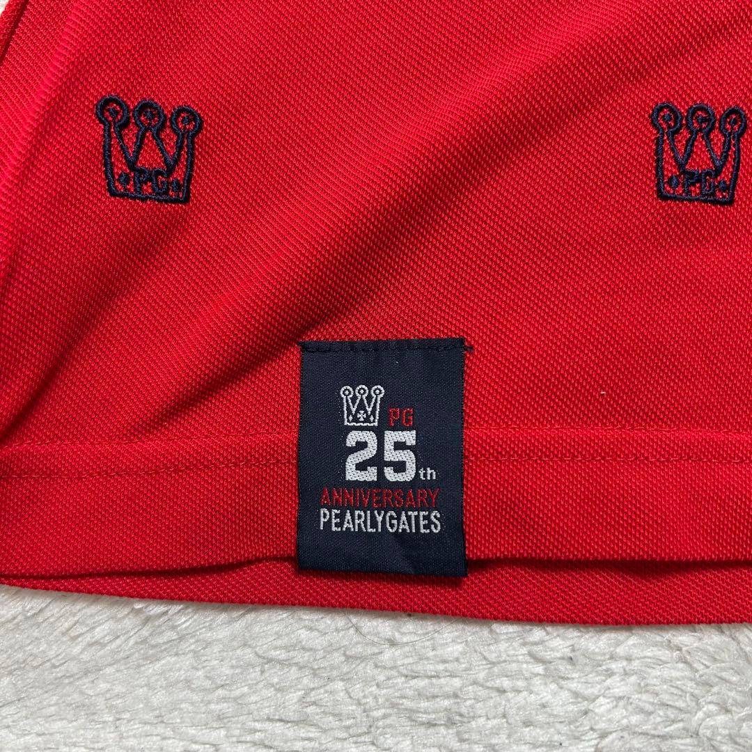 パーリーゲイツ　25th ポロシャツ　赤　サイズ4