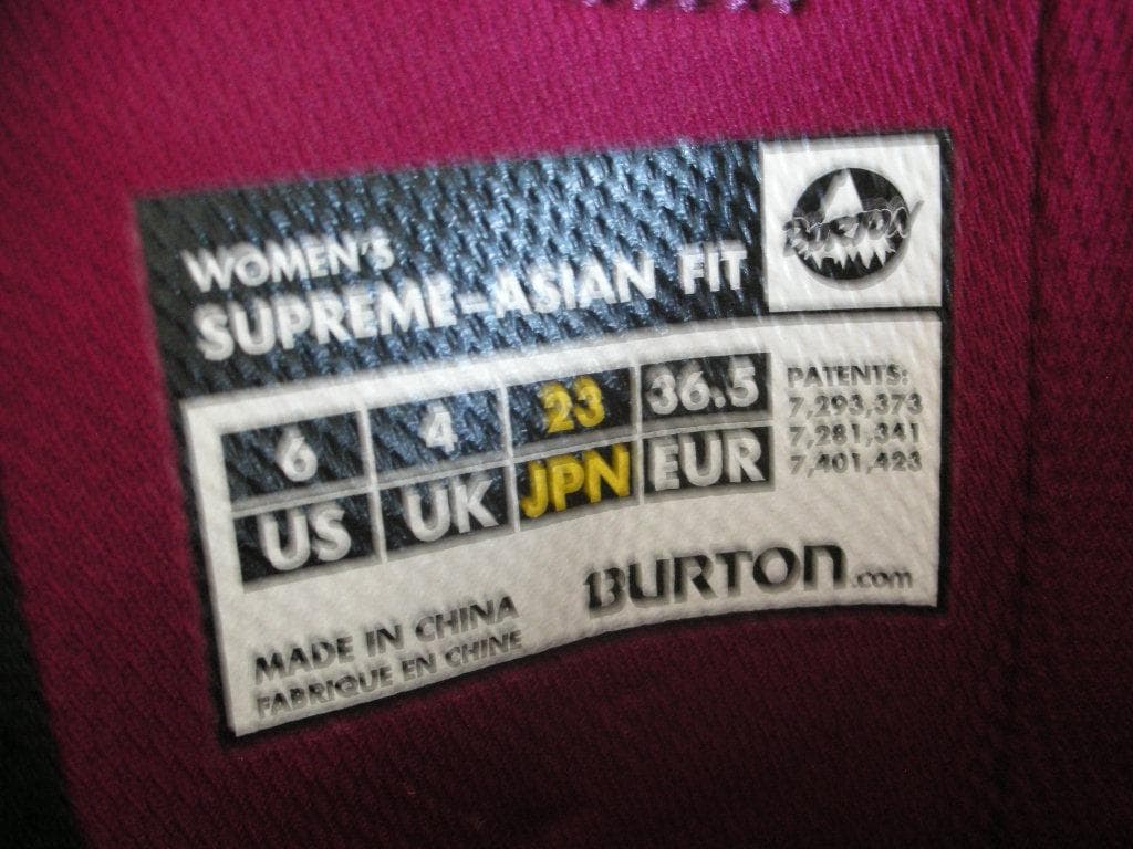 BurtonバートンSUPREMEシュブリーム★スノーボードブーツ23cm★美品