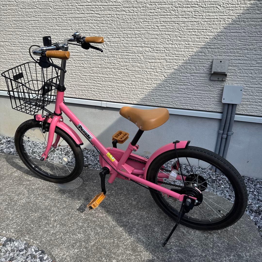 People 子ども用自転車18インチ ピンク　ヘルメット付き トイザらス