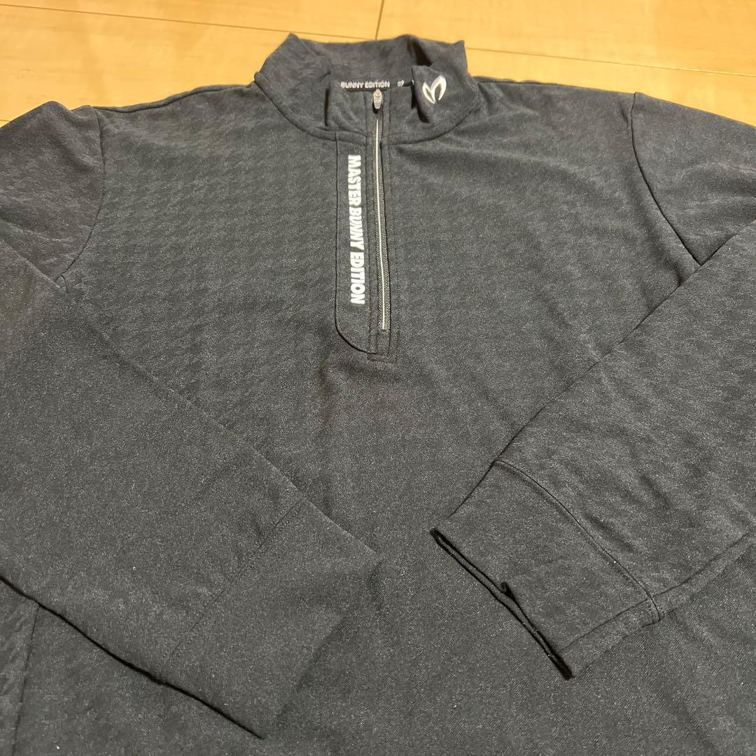 【美品】マスターバニー　ハーフジップ　モックネック　メンズ　ブラック　サイズ6