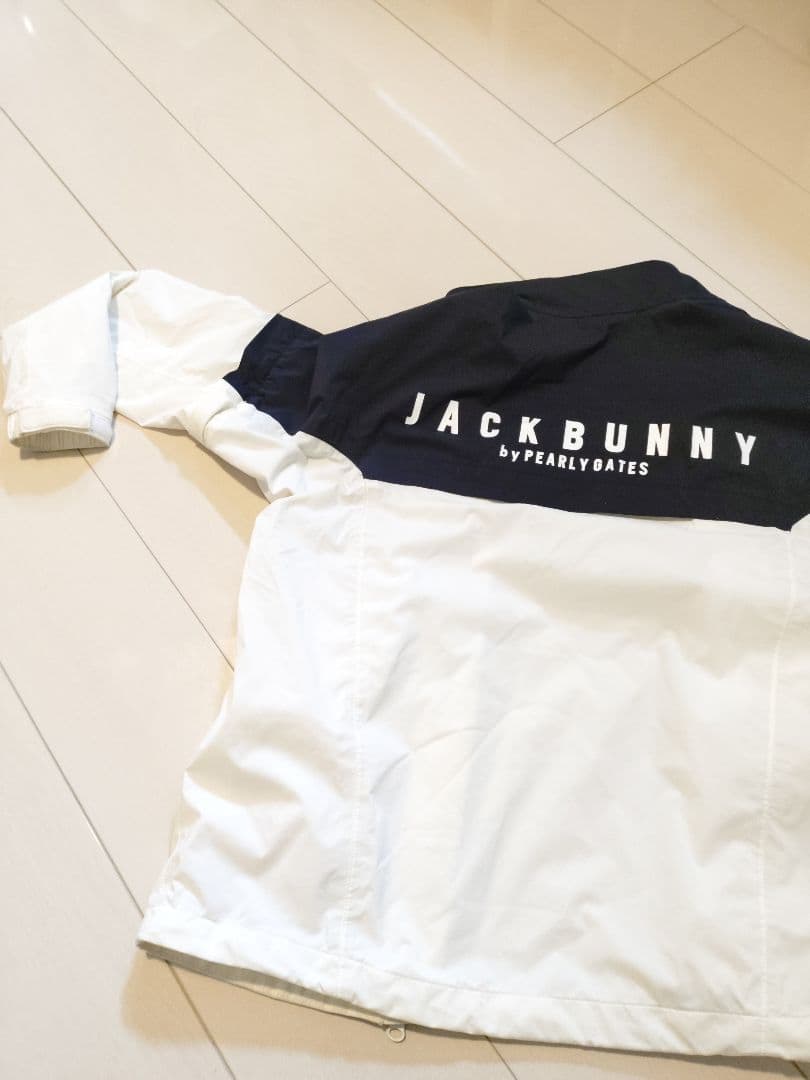 JACK BUNNY レインウェア ホワイト/ネイビー ゴルフ