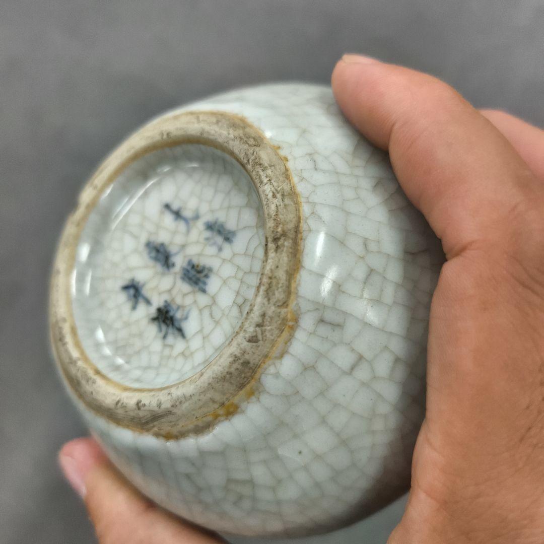 中国古美術 丸型陶器花瓶 大清康熙年製在銘あり 可愛い