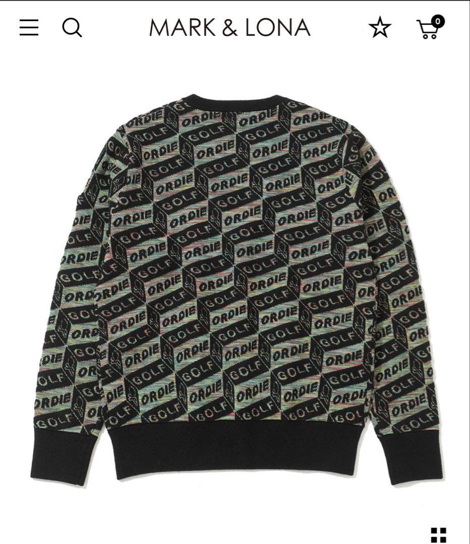 【美品】現行品MARK & LONA ジャガードセーター48(L)