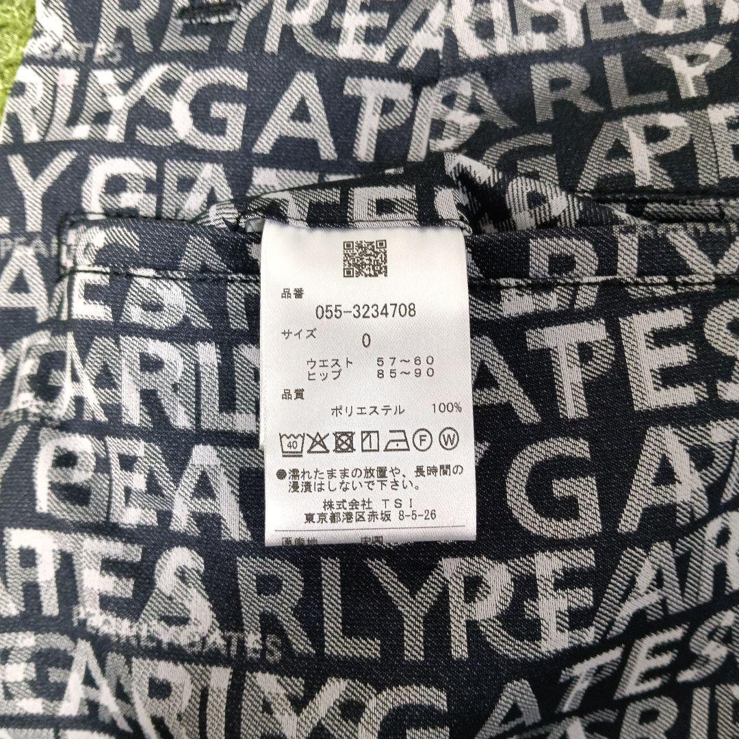 PEARLY GATES ロゴプリント　プリーツスカート　0