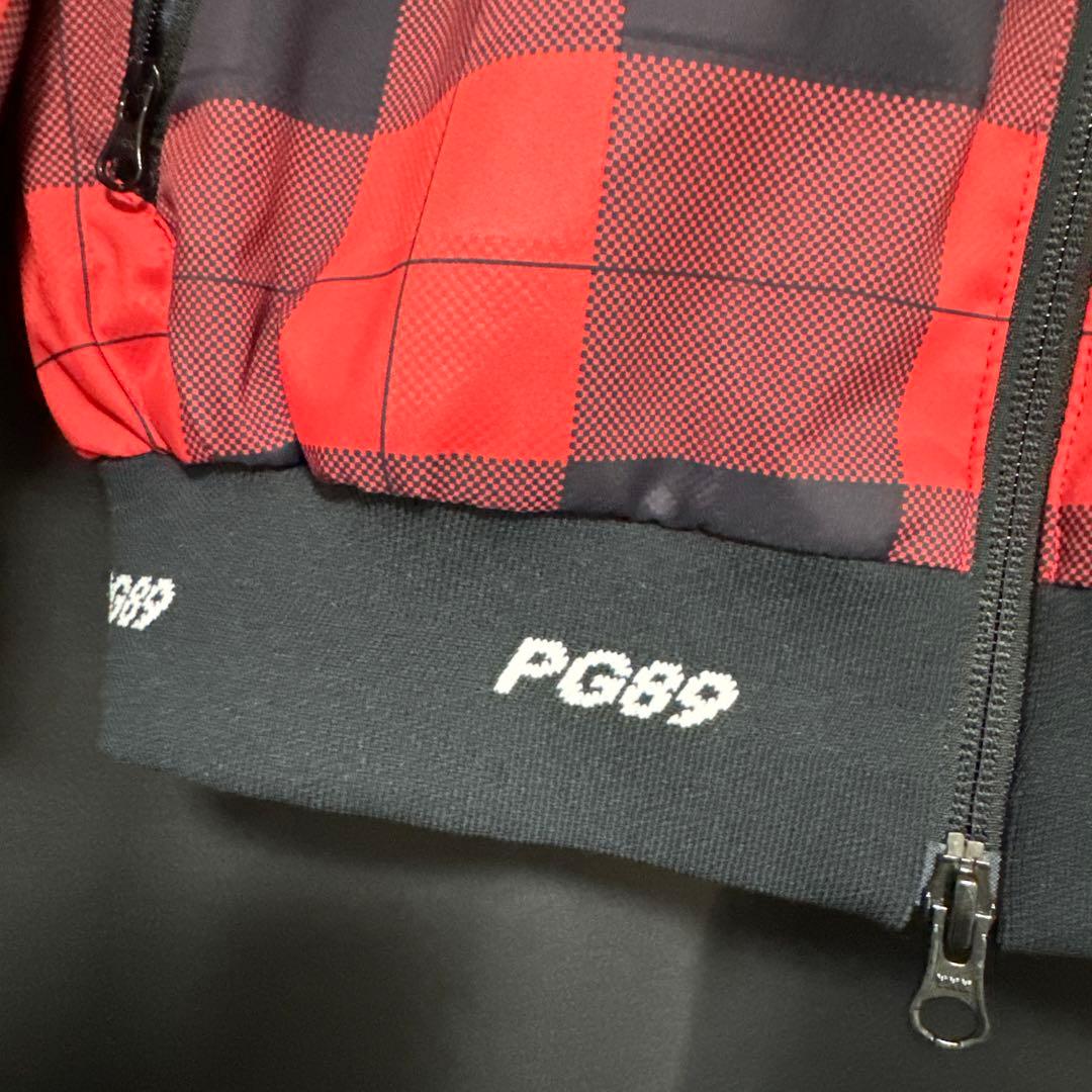 PG 赤黒チェック柄 フルジップジャケット
