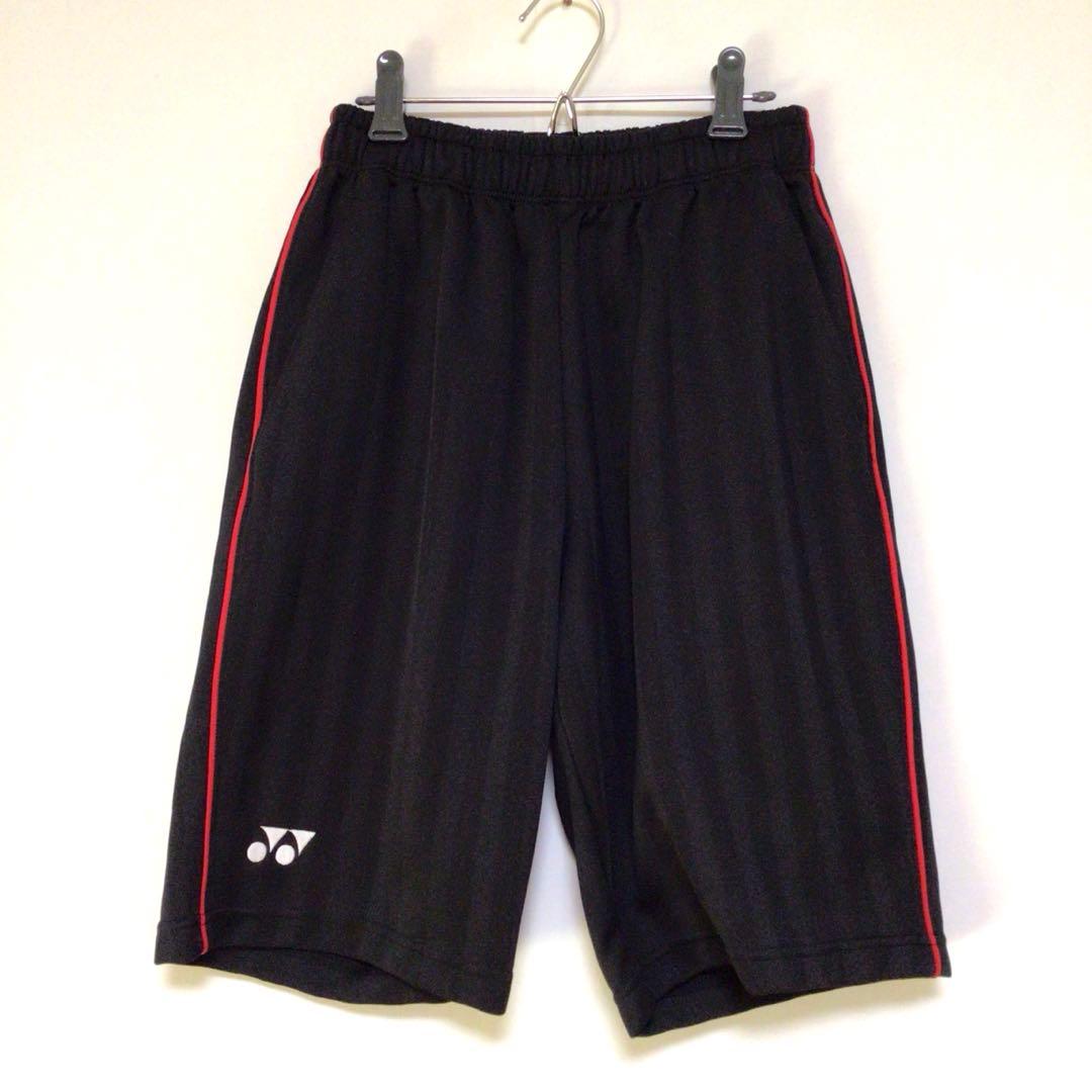 YONEX セットアップジャージ ハーフパンツ 上下セット 黒赤 M メンズ