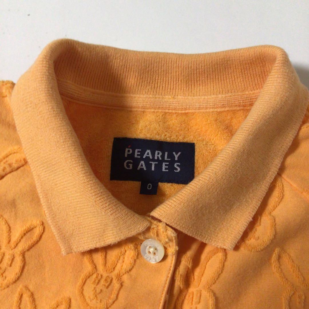 PEARLY GATES うさぎ柄 エンボスロゴ ワンピース オレンジ 0