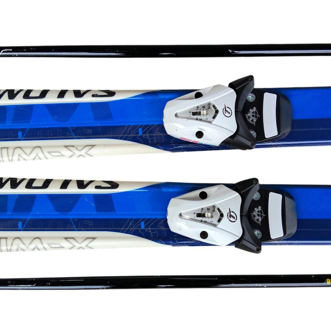 SALOMON 130cm スキー板 KIZAKI 90cmストックセット