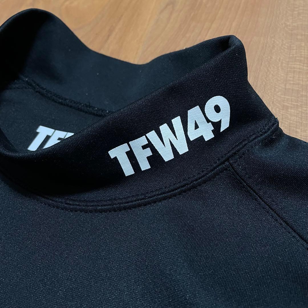 TFW49 モックネック　ロングTシャツ ブラック　XL ゴルフ
