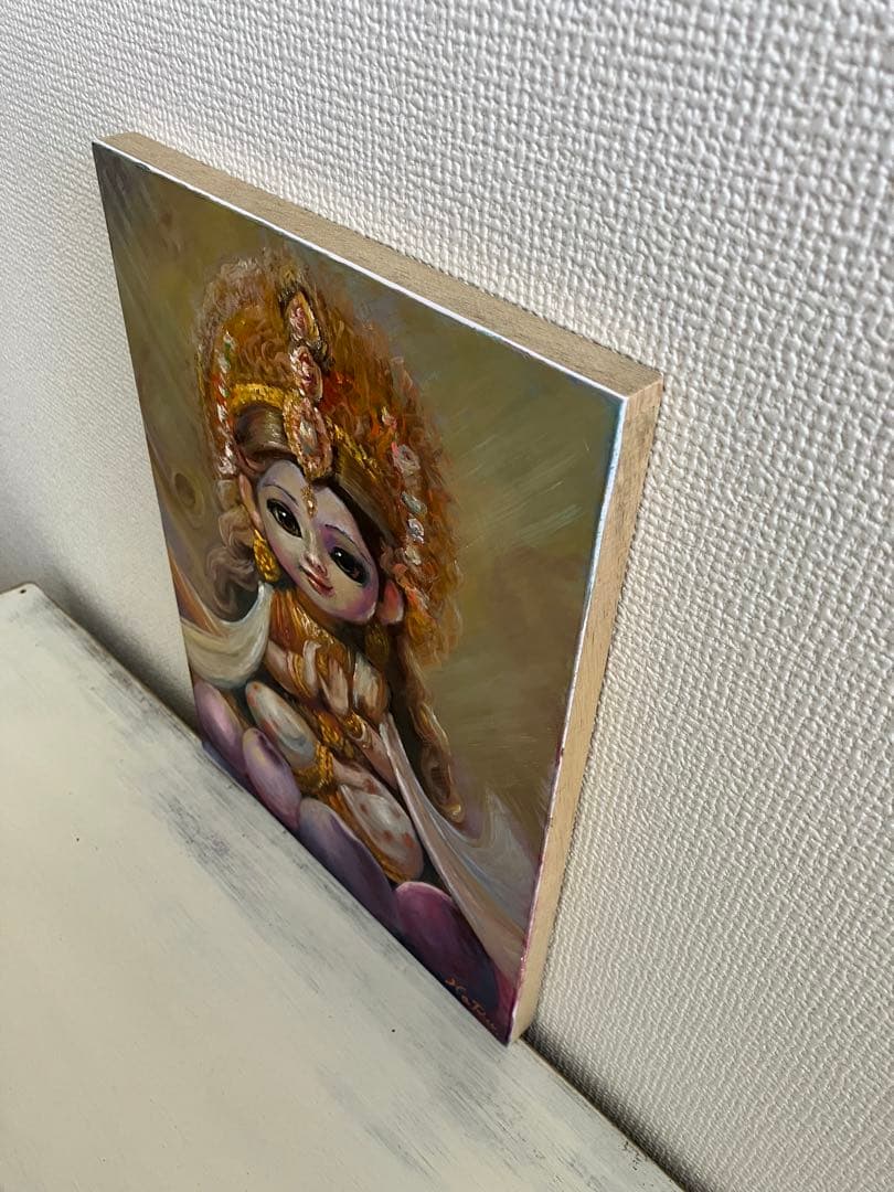 ☆ HaRu 弁財天 神様 1点物 真作 原画 絵画 油絵 ♪ F4