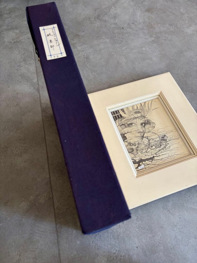 城景都 直筆原画 女性像1983 額装＋画集付