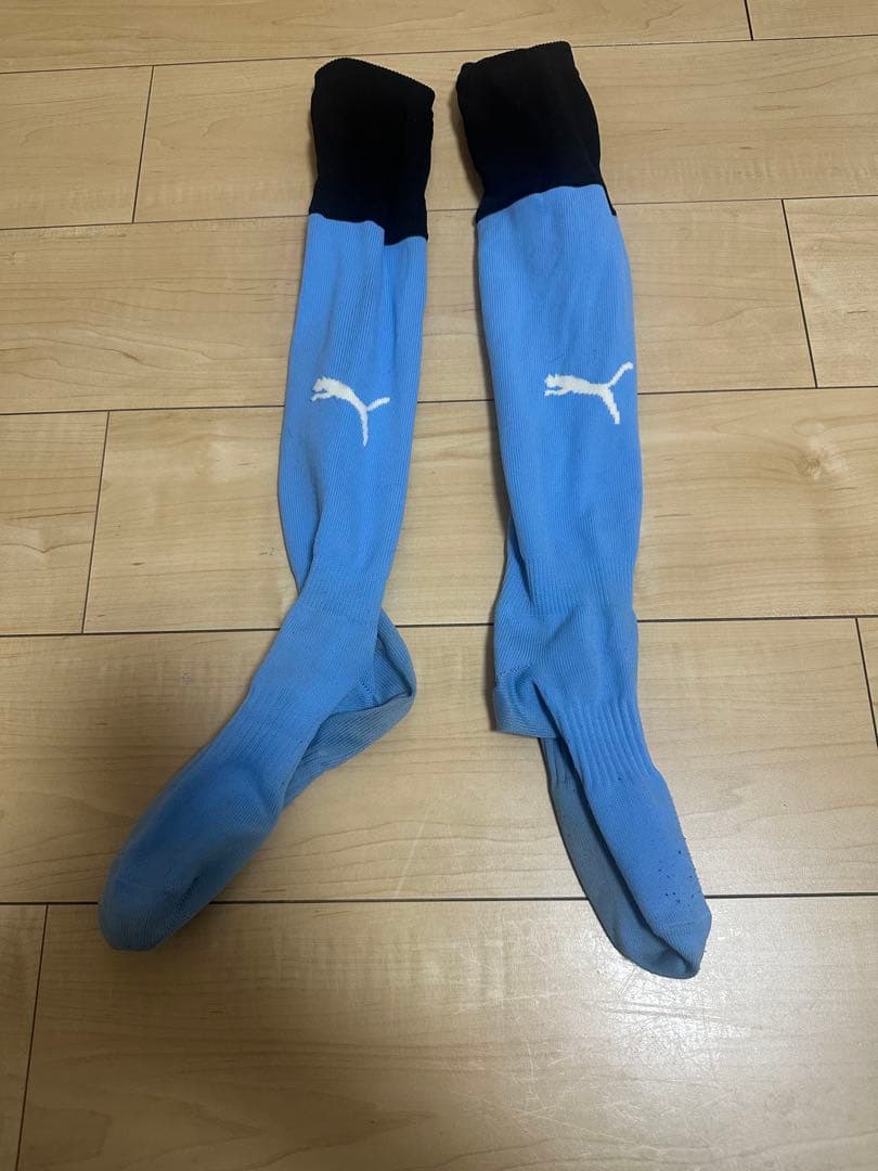 Puma メッシュシャツ Mサイズ グレー/青