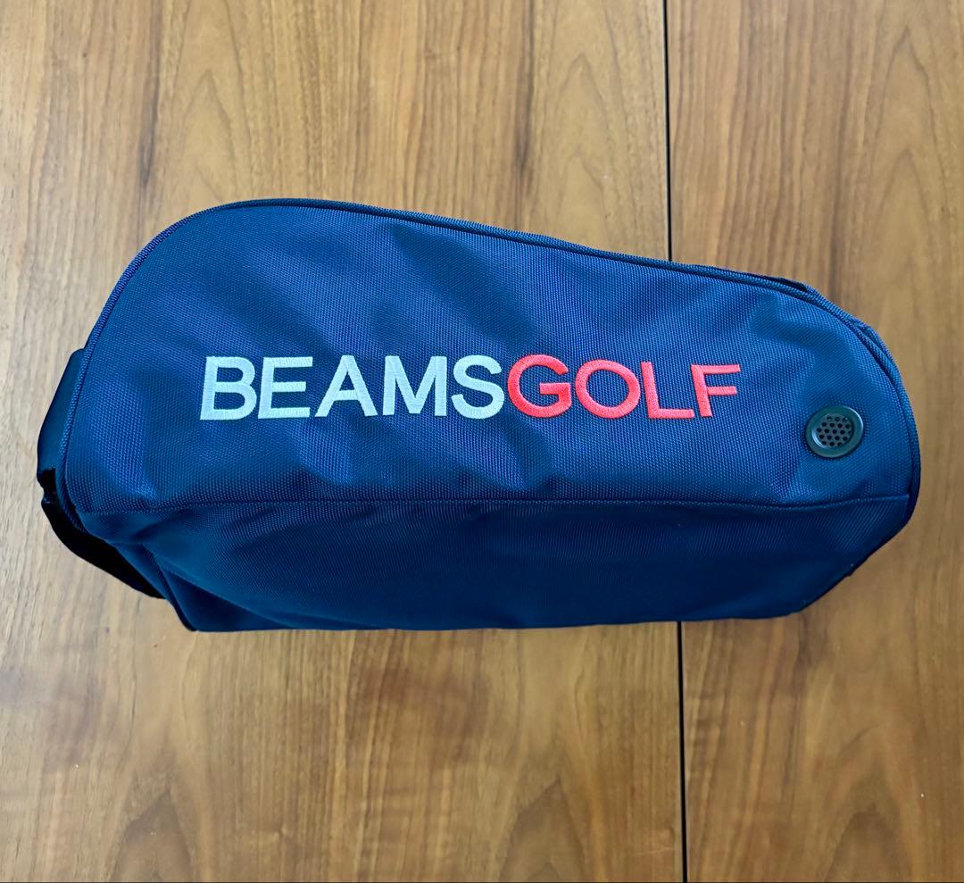美品）BEAMS GOLF ゴルフシューズケース ネイビー
