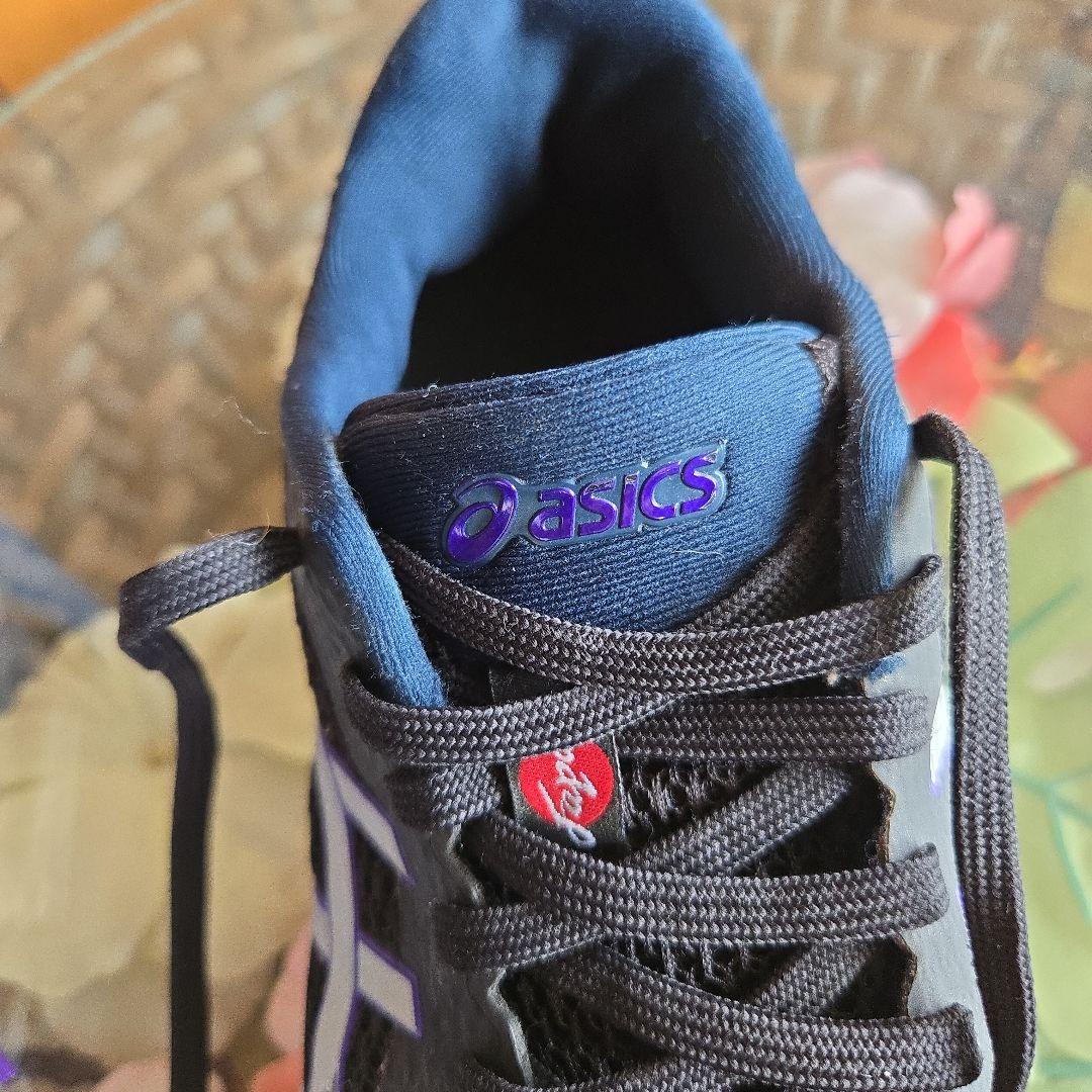 ASICS バレーボールシューズ 　25cm ブラック/パープル