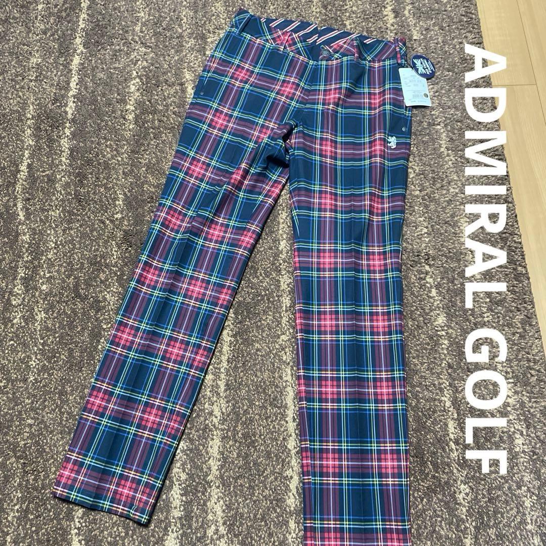新品未使用タグ付ADMIRAL GOLF メンズ パンツ チェック柄 M