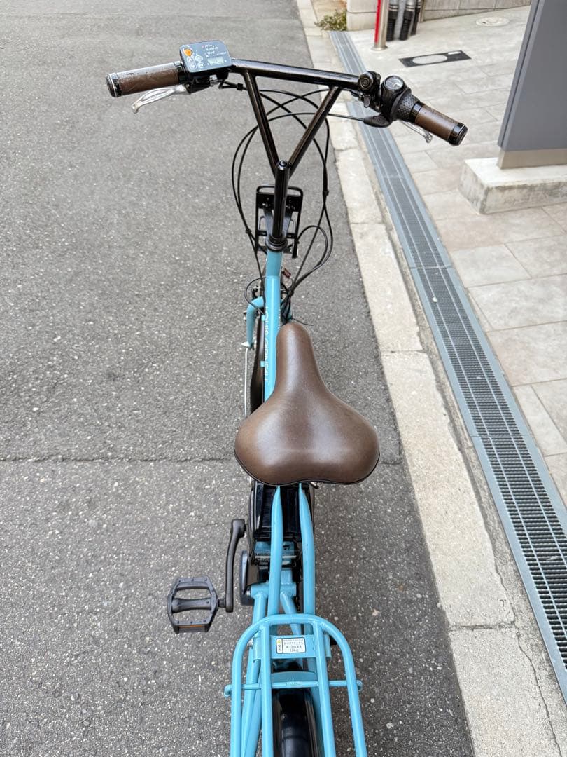 大阪府　パナソニック　 電動アシスト自転車 水色