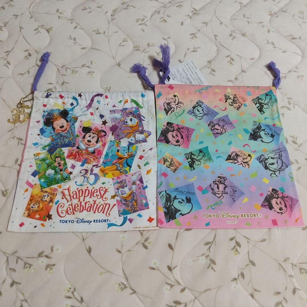 ディズニーランド35・40周年&ディズニーシー19・20周年巾着7枚セット