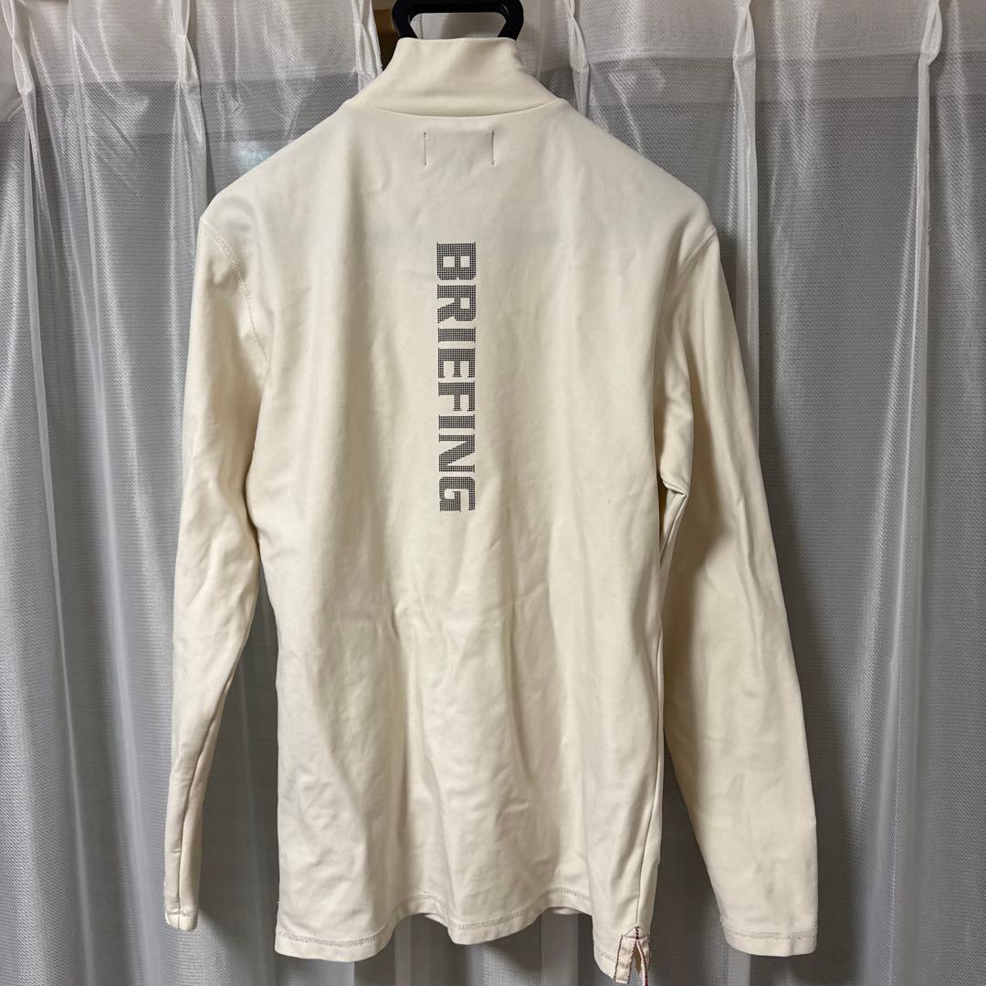BRIEFING モックネック　裏起毛　M オフホワイト