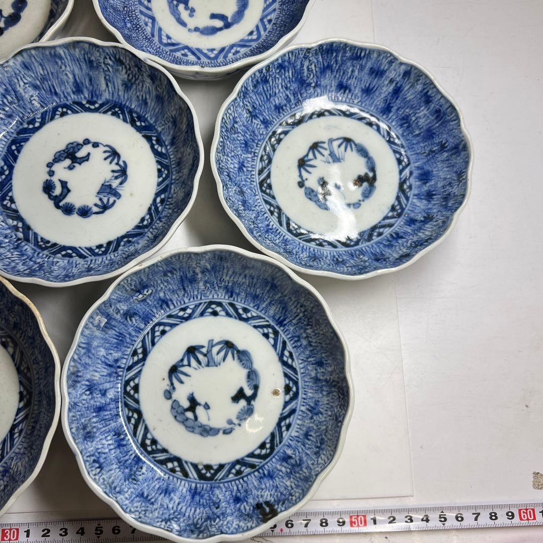 古伊万里　みじんこ膾皿10点　幅約15.5㎝　東Y8-0312⑤