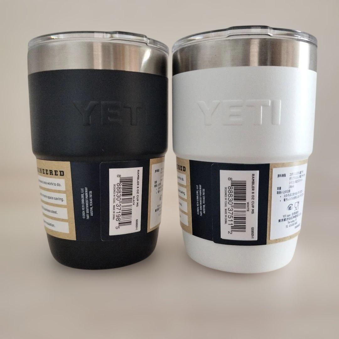 新品未使用 YETI Rambler 8oz Cup ブラック&ホワイト