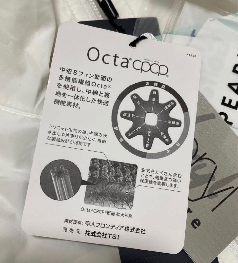 新品 パーリーゲイツ ナイロンストレッチタフタシレー裏起毛ジャケット(5)L/白