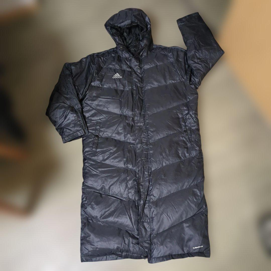 adidas❤ CLIMA365 ブラック ロング ダウンコート サイズLL