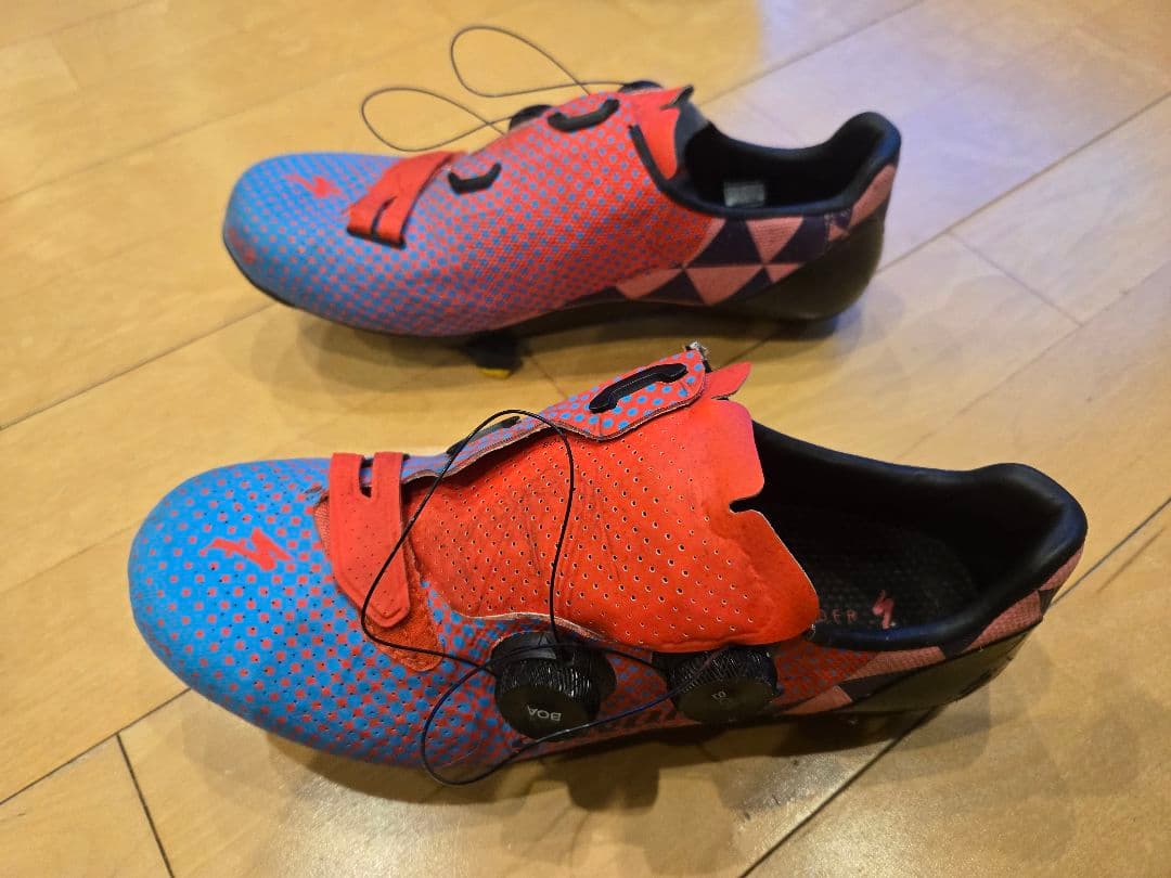 S-Works シューズ BOAダイヤル 青/赤　RED HOOK シリーズ