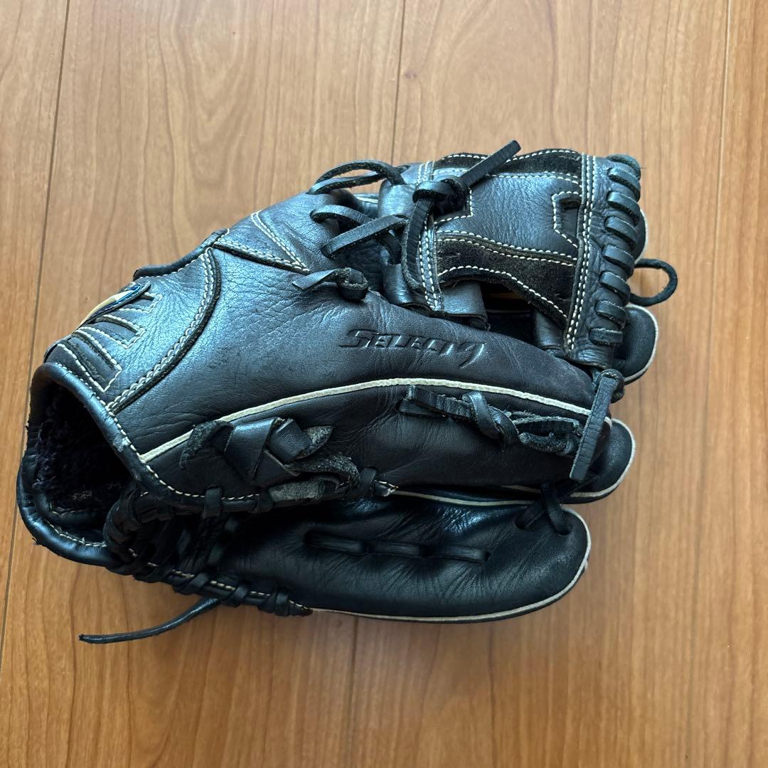 少年野球軟式グローブ 3点セット 黒 茶色