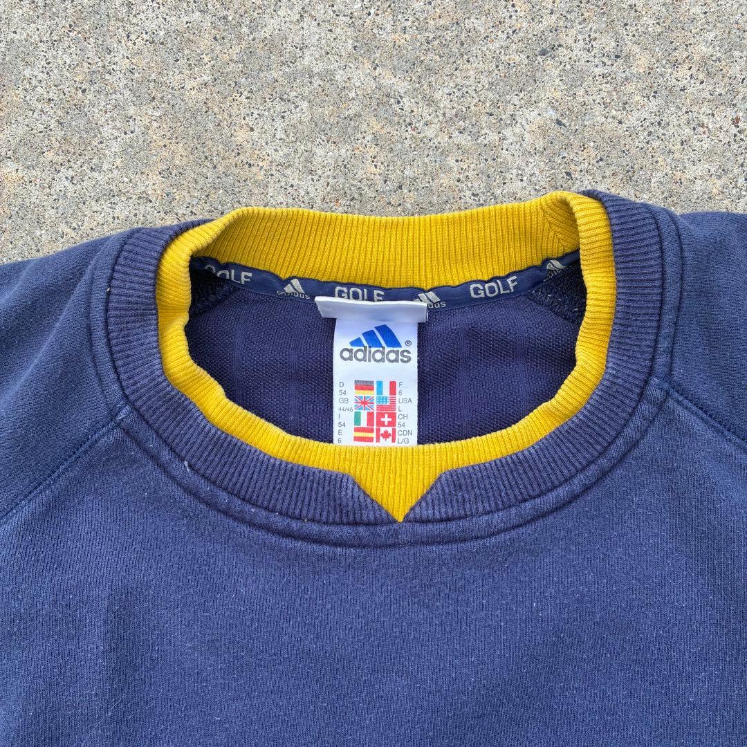 90s adidas golf vintage スウェット　ネイビー　L
