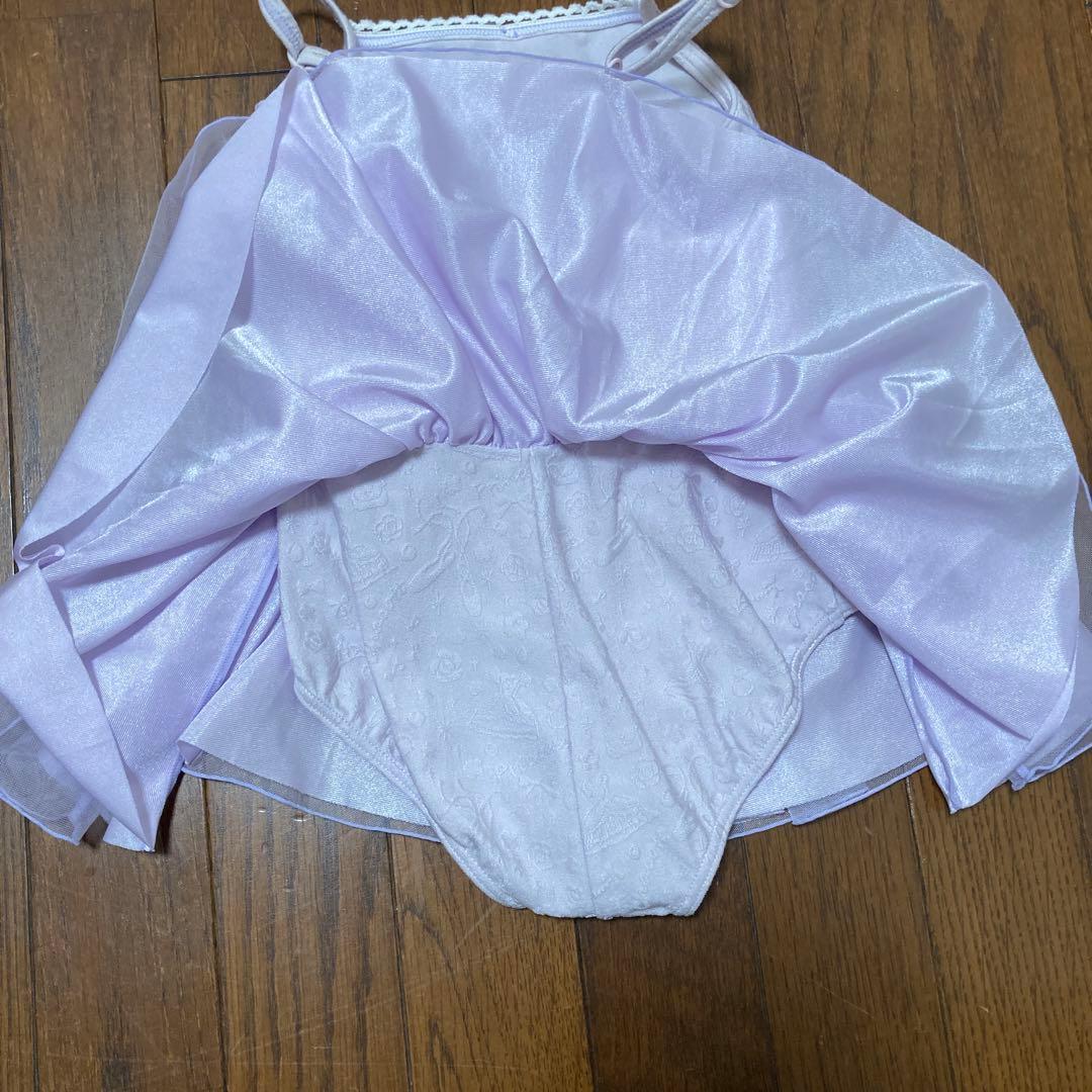 美品　チャコット　120 女の子　レオタード　ラベンダー　チュチュ　スカート付き