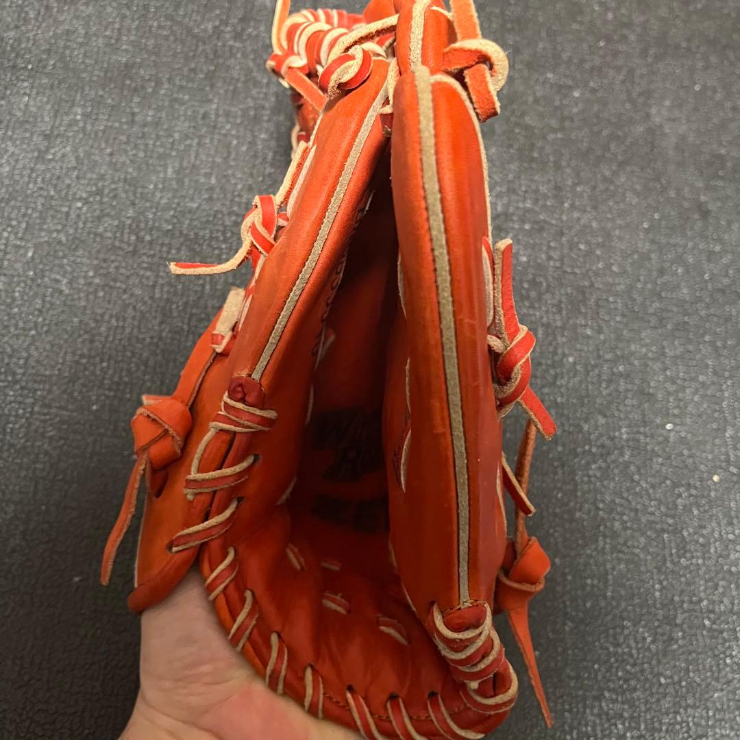 ZETT ゼット 大人用 軟式 野球 グローブ オレンジ 170