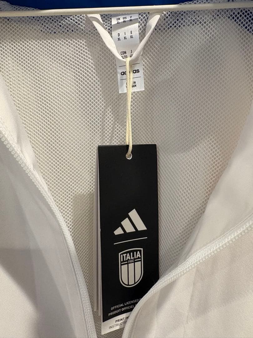 adidas イタリア代表　支給品　フルジップレインジャケット 新品タグ付　XL