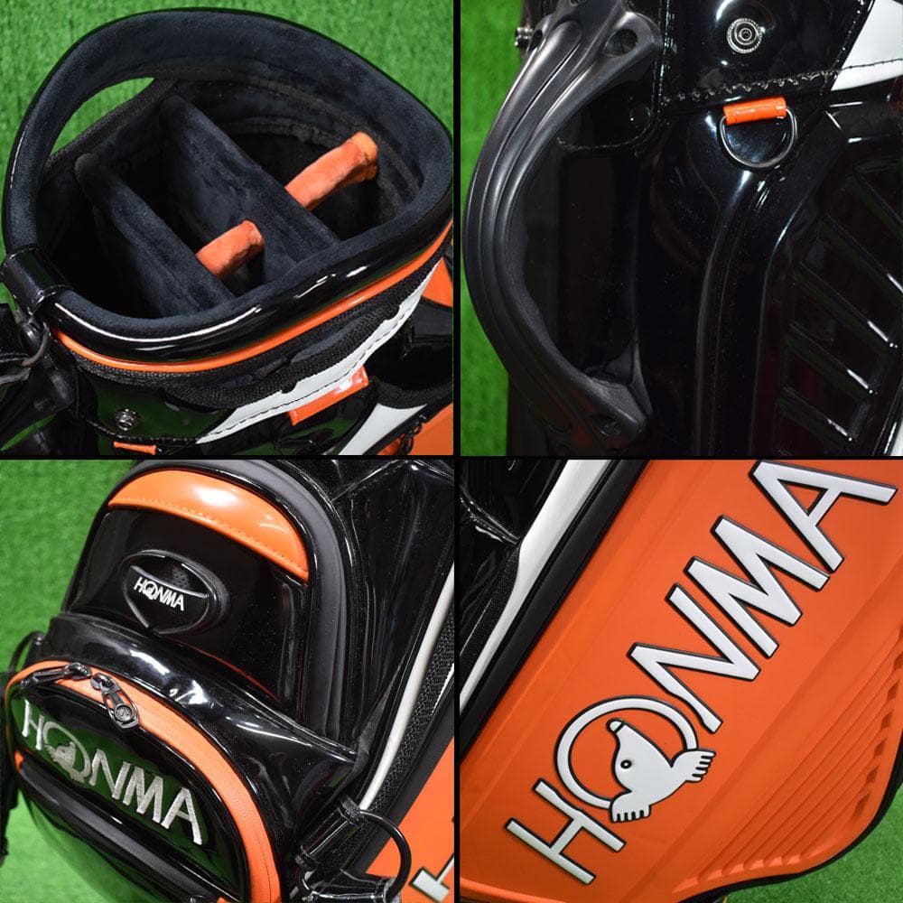 t*6様 HONMA GOLF 3点式ショルダーキャディバッグ9型【オレンジ】中