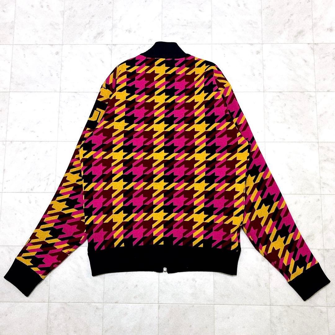LOUDMOUTHラウドマウス 千鳥柄 蓄熱 ニット ジャケット M